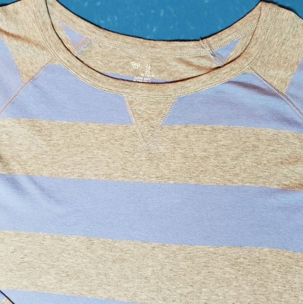 Gap Striped sweatshirt-style long sleeve shirt